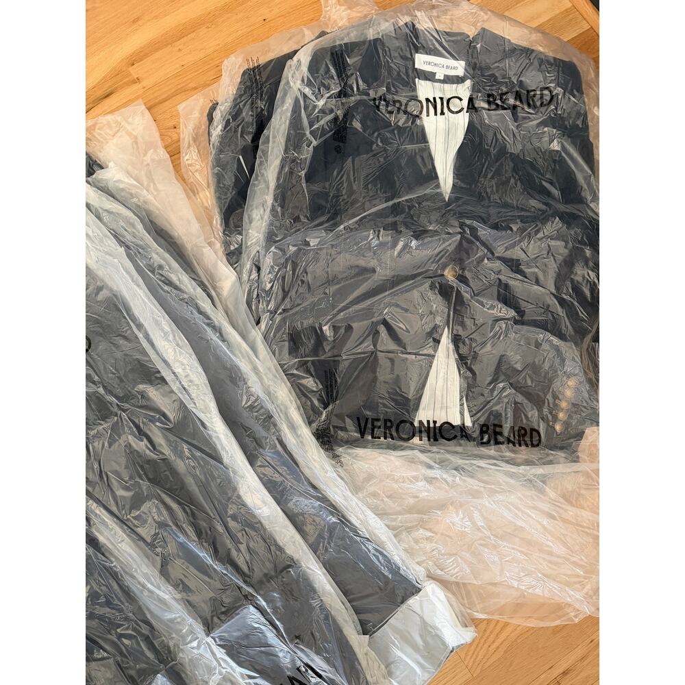 Veronica Beard Miller Denim Single-Breasted Dickey Jacket - Picture 15 of 16